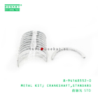 8-94168552-0 Standard Crankshaft Metal Kit  For ISUZU NKR NPR 8941685520