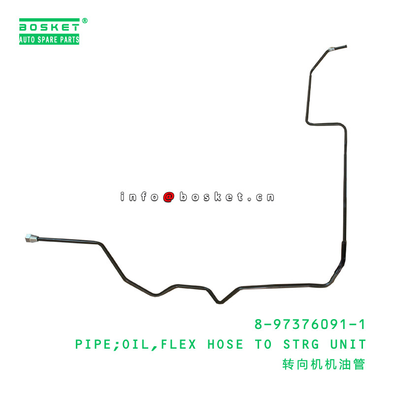 8-97376091-1 Truck Chassis Parts Flex Hose To Steering Unit Oil Pipe 8973760911 For ISUZU NPR