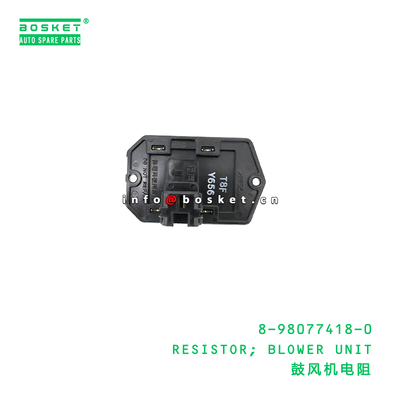 8-98077418-0 Resistor Blower Unit Suitable for ISUZU NLR with 1PCS Pack Quantity and 3 Months Warranty