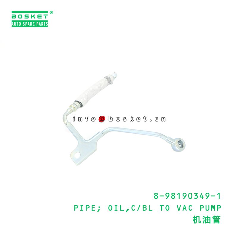 8-98190349-1 Cylinder Block To Vacuum Pump Oil Pipe suitable for ISUZU   8981903491