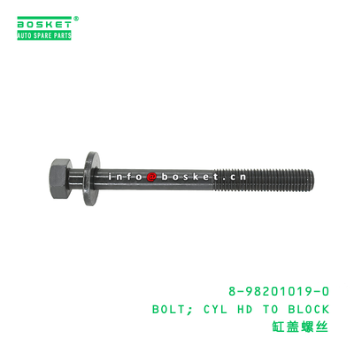 8-98201019-0 BOLT; CYL HD TO BLOCK adequado para ISUZU 4JJ1 4JH1 8982010190
